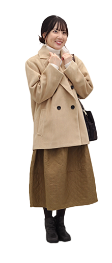 らくかるやわらか牛革ブーツＮＫ / ウール調テーラードコートＢＬ / レディーなキルト風スカートＢＫ / 大人のジャカードバッグＢＫ / カシミヤブレンドセーターＢＭ