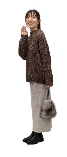 ラメミックスニットＢＭ / 季節を彩るベロアスカートＢＭ / 着回しの利くソックスブーツＮＭ